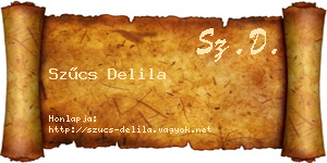 Szűcs Delila névjegykártya